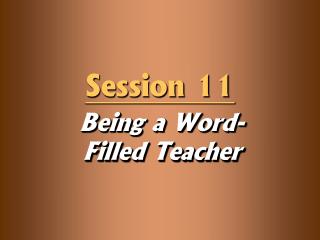 Being a Word-Filled Teacher
