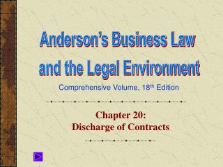 Chapter 20: Discharge of Contracts