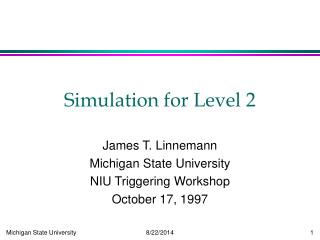 Simulation for Level 2