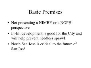 Basic Premises