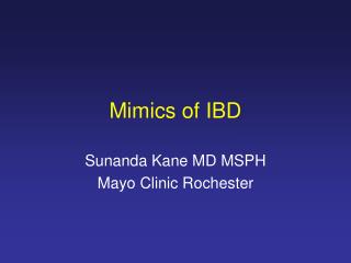 Mimics of IBD