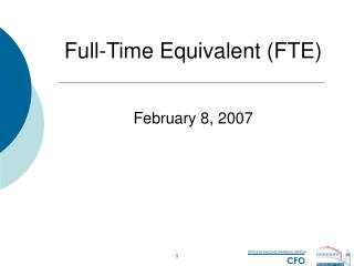 Full-Time Equivalent (FTE)