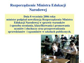 Projekt Rozporz Dzenia Ministra Edukacji Narodowej W Sprawie Nadzo ...