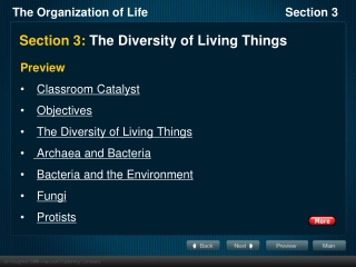 Section 3: The Diversity of Living Things