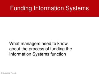 Funding Information Systems