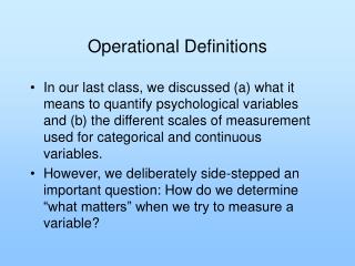 operational definitions presentation