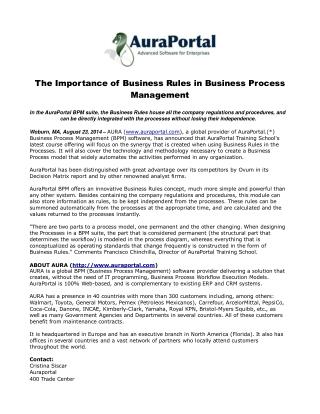 The Importance of Business Rules in Business Process Managem