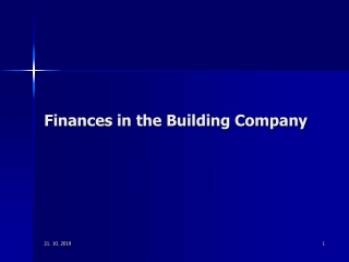 Finances in the Building Company