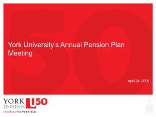 York University’s Annual Pension Plan Meeting