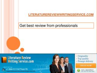 Literature Review Writing Service