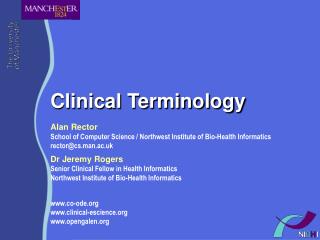 Clinical Terminology