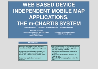 WEB BASED DEVICE INDEPENDENT MOBILE MAP APPLICATIONS. THE m-CHARTIS SYSTEM