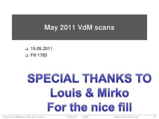 May 2011 VdM scans