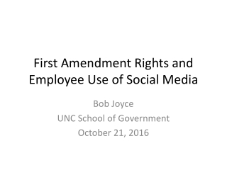 First Amendment Rights and Employee Use of Social Media