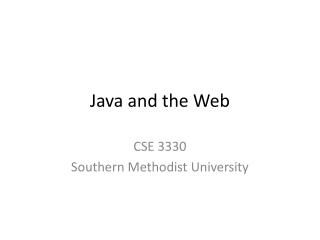 Java and the Web