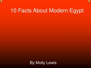 10 Facts About Modern Egypt