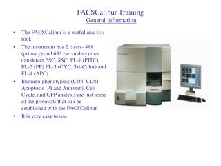 FACSCalibur Training General Information