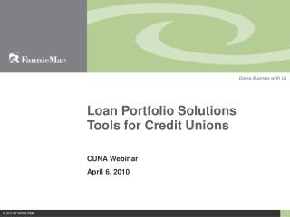 Loan Portfolio Solutions Tools for Credit Unions