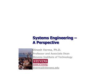 Systems Engineering – A Perspective