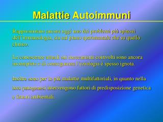 Malattie Autoimmuni