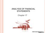 ANALYSIS OF FINANCIAL STATEMENTS