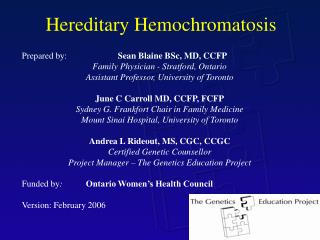 Hereditary Hemochromatosis
