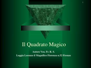 Il Quadrato Magico