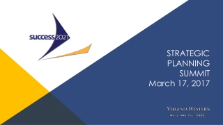 STRATEGIC PLANNING SUMMIT March 17, 2017