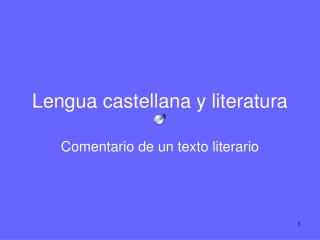 Lengua castellana y literatura