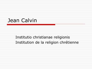 Jean Calvin