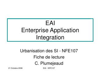EAI Enterprise Application Integration