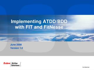 Implementing ATDD/BDD with FIT and FitNesse