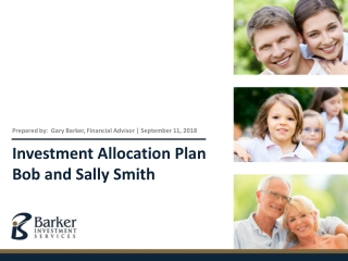 Investment Allocation Plan Bob and Sally Smith