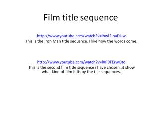 Film title sequence