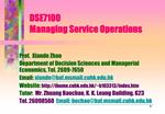 DSE7100 Managing Service Operations