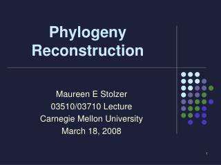 Phylogeny Reconstruction