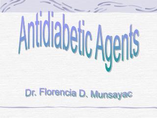 Antidiabetic Agents