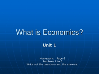 What is Economics?