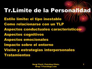 Tr.Límite de la Personalidad