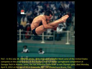 Olympic diver Mark Lenzi dies at 43