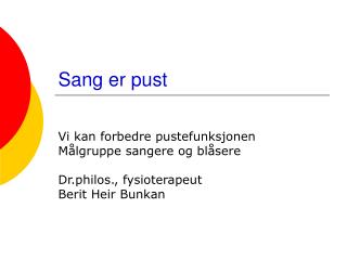 Sang er pust