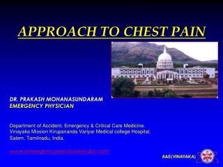 APPROACH TO CHEST PAIN