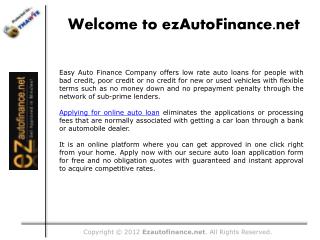 Easy Auto Loan Approval for No Credit Borrowers