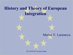 History and Theory of European Integration