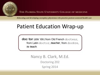 Patient Education Wrap-up