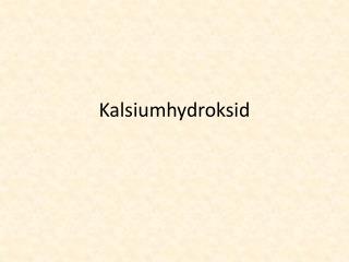 Kalsiumhydroksid