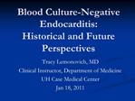 Blood Culture-Negative Endocarditis: Historical and Future Perspectives