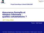 Assurance formelle et r seaux informels : quelles cohabitations