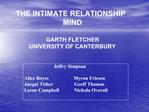 THE INTIMATE RELATIONSHIP MIND GARTH FLETCHER UNIVERSITY OF CANTERBURY