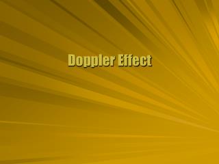 Doppler Effect